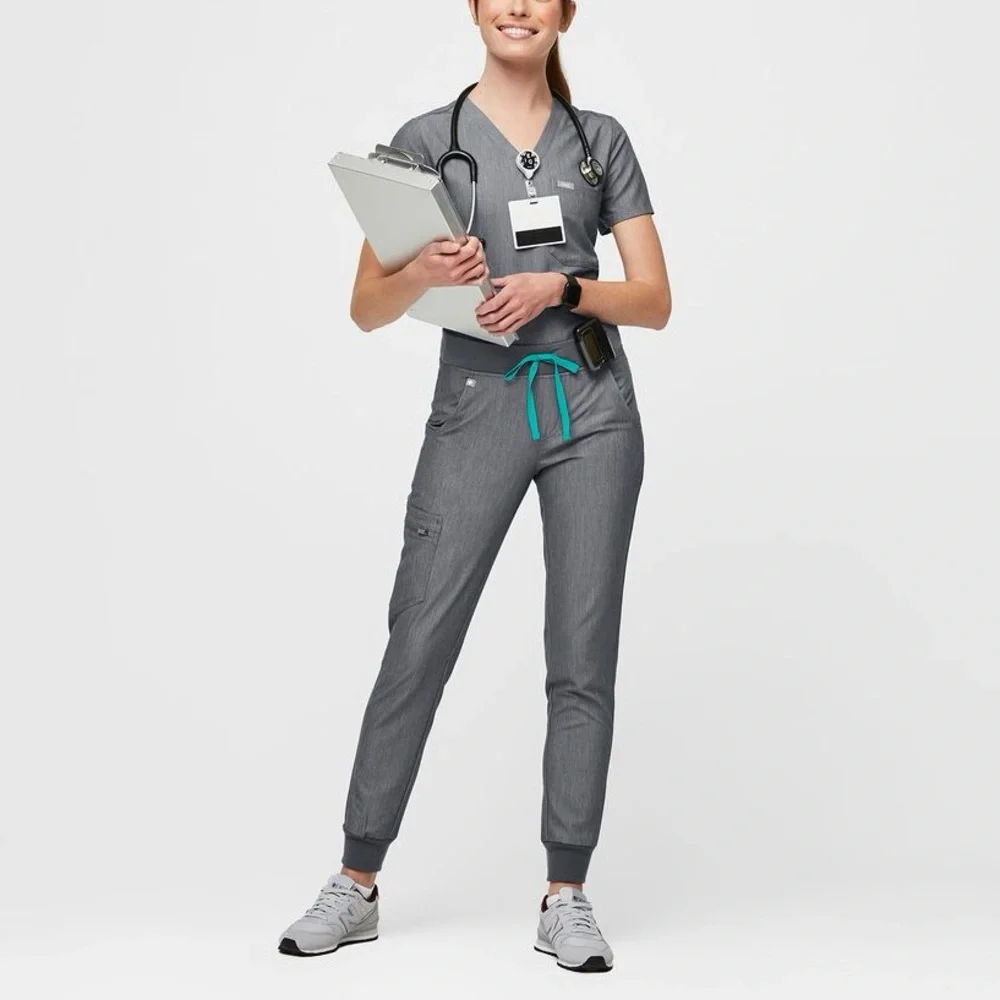 NWOT Figs Zamora 2.0 Gray Graphite Jogger Scrub Pants Sz S/P - Picture 2 of 9